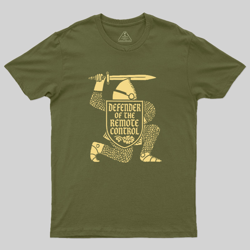 Defender of the Remote Control Geek T-Shirt