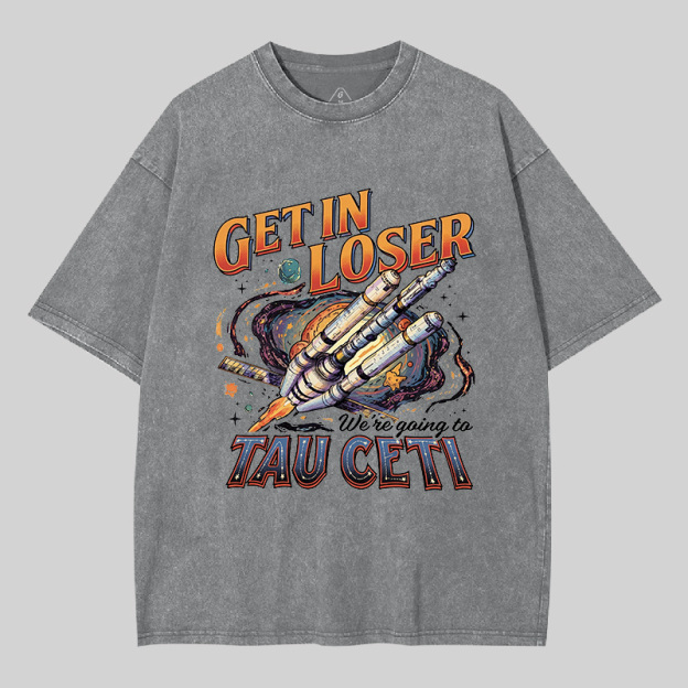 Tau Ceti Road Trip Geek Washed T-shirt