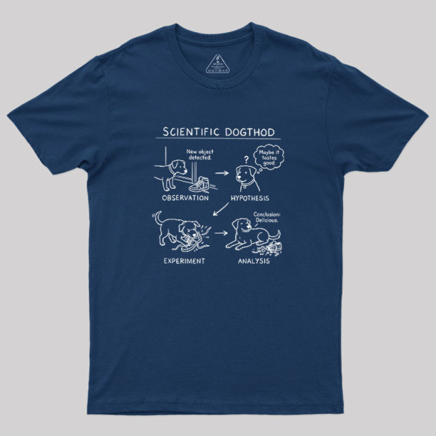 Scientific Dogthod Canine Research Method Geek T-Shirt