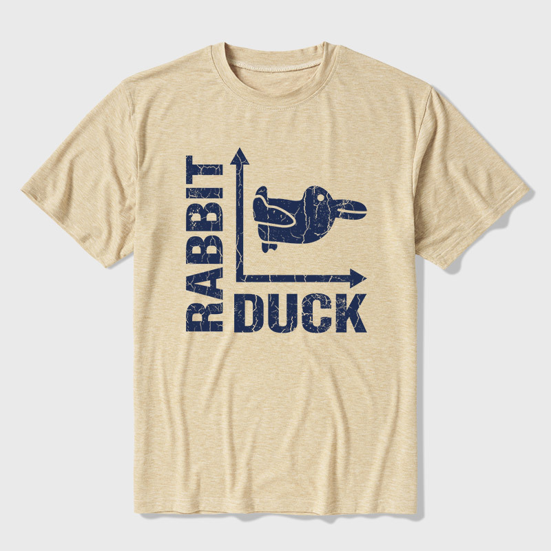Rabbit or Duck Funny Ultra Soft Heather Tee
