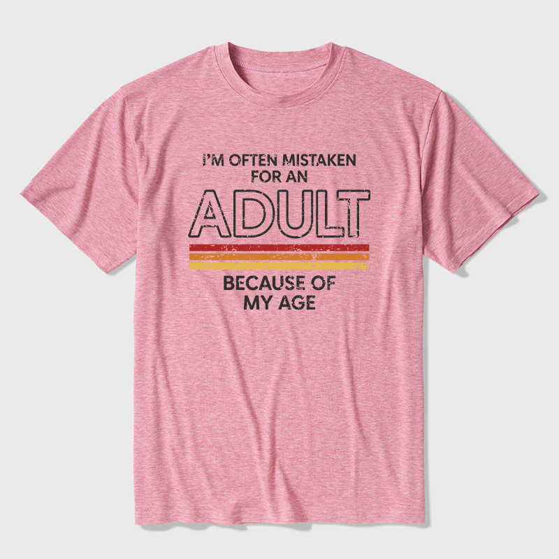 Mistaken For An Adult Ultra Soft Heather Tee