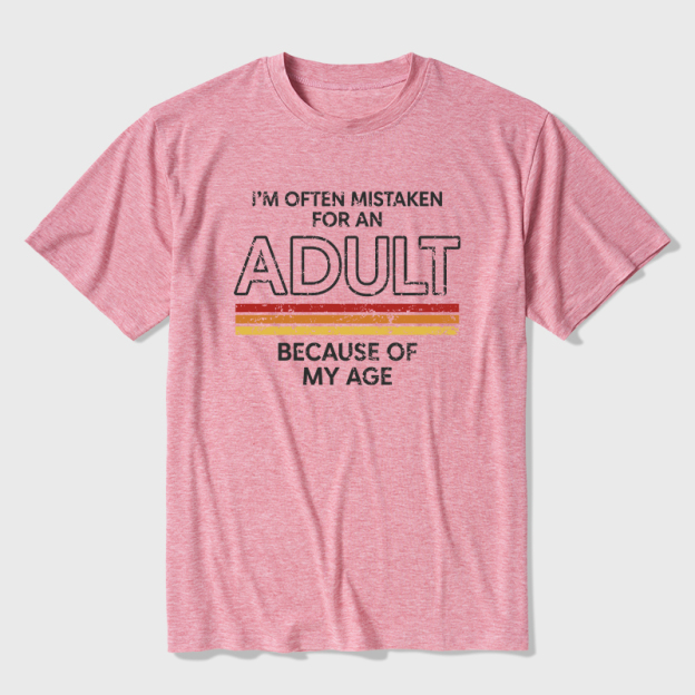 Mistaken For An Adult Ultra Soft Heather Tee