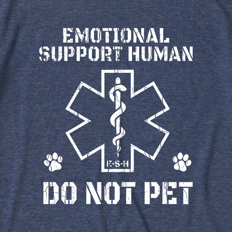 Emotional Support Human Ultra Soft Heather Tee