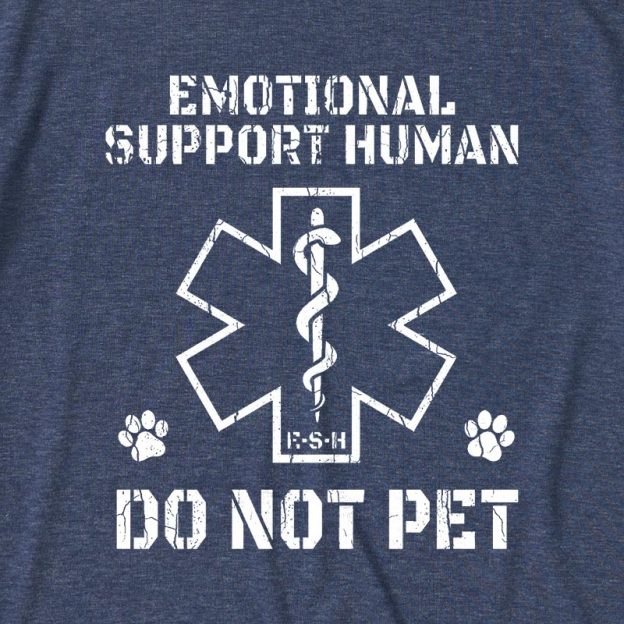 Emotional Support Human Ultra Soft Heather Tee
