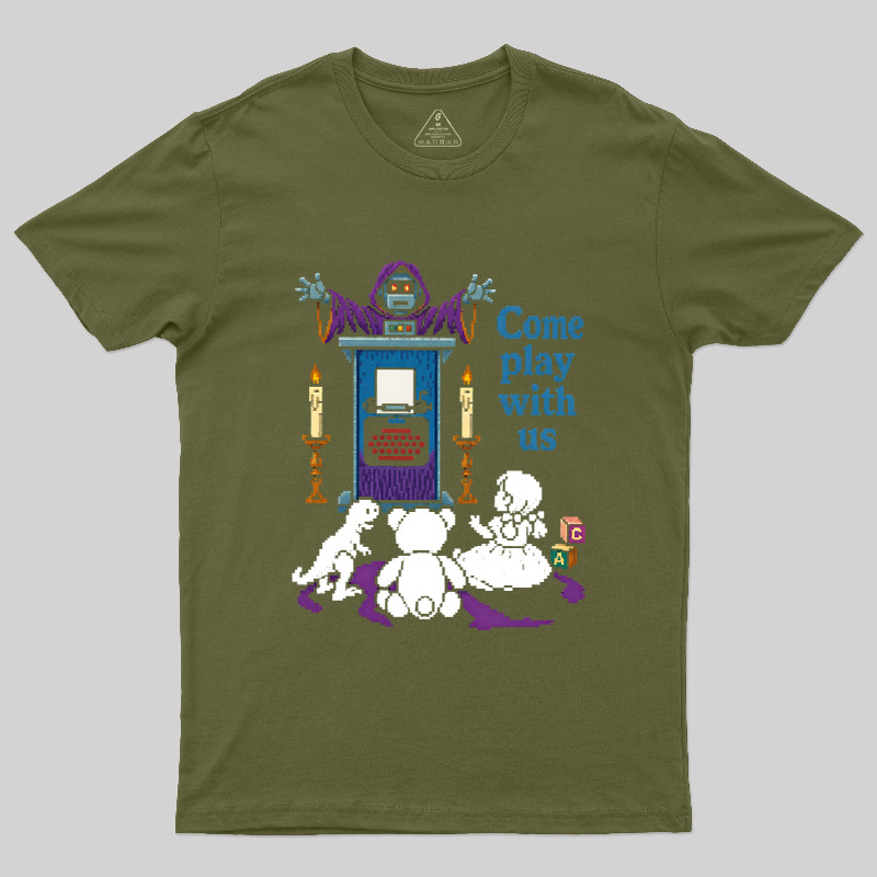 Robot Priest Come Play With Us Geek T-Shirt