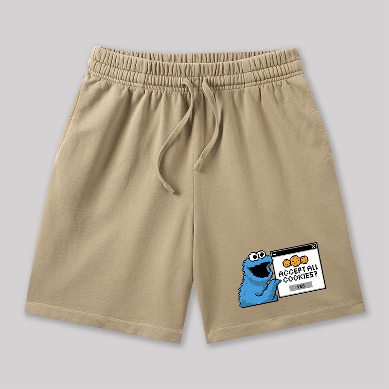 Accept All Cookies Geeky Washed Shorts