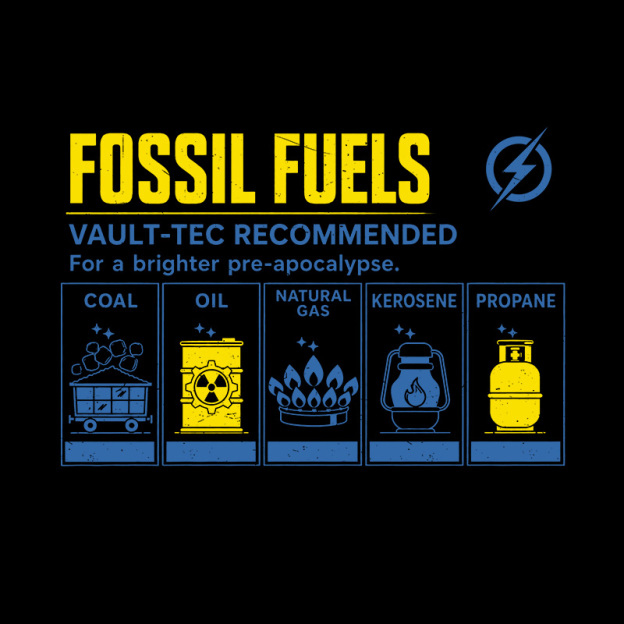 Fossil Fuels Pre-Apocalypse Geek T-Shirt