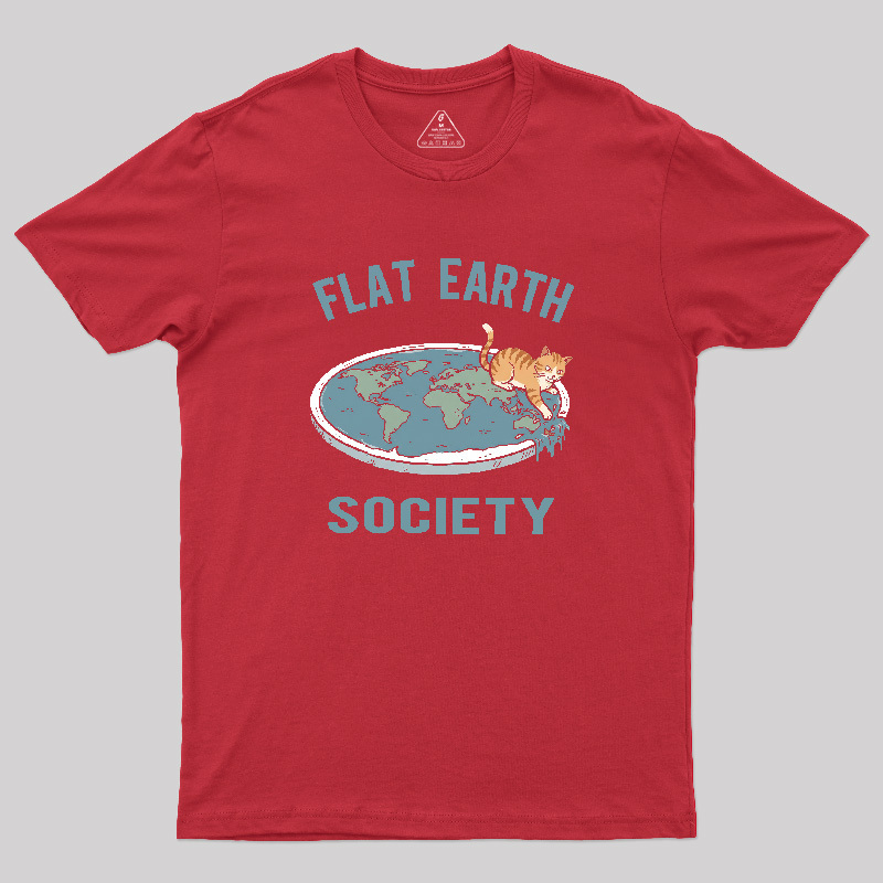Cat Edge of the World Geek T-Shirt