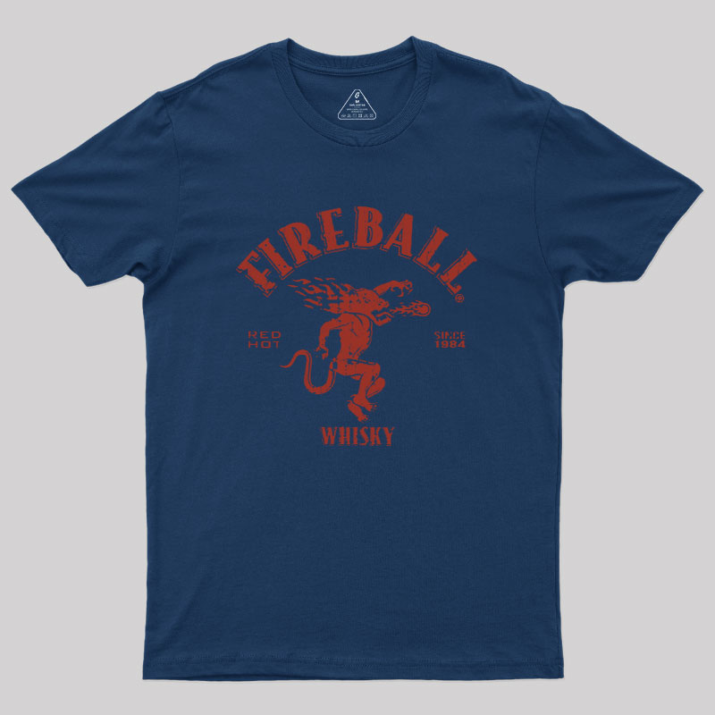Fireball Wisky Since 1984 Red Geek T-Shirt