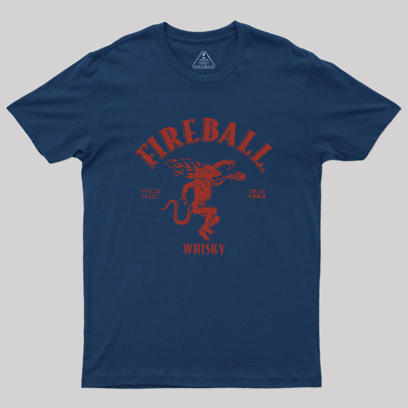 Fireball Wisky Since 1984 Red Geek T-Shirt