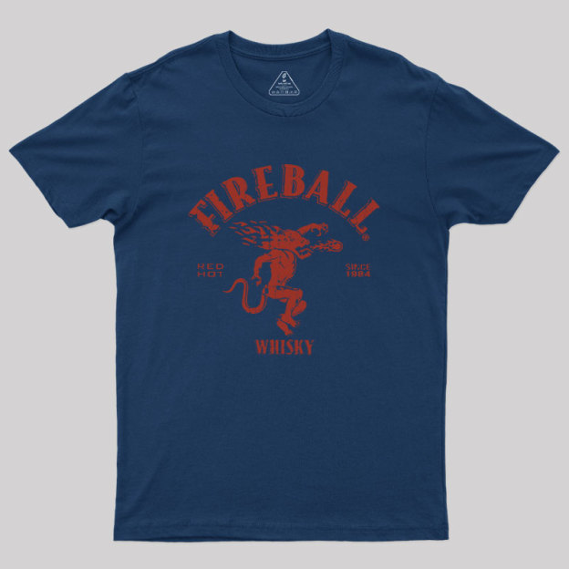 Fireball Wisky Since 1984 Red Geek T-Shirt