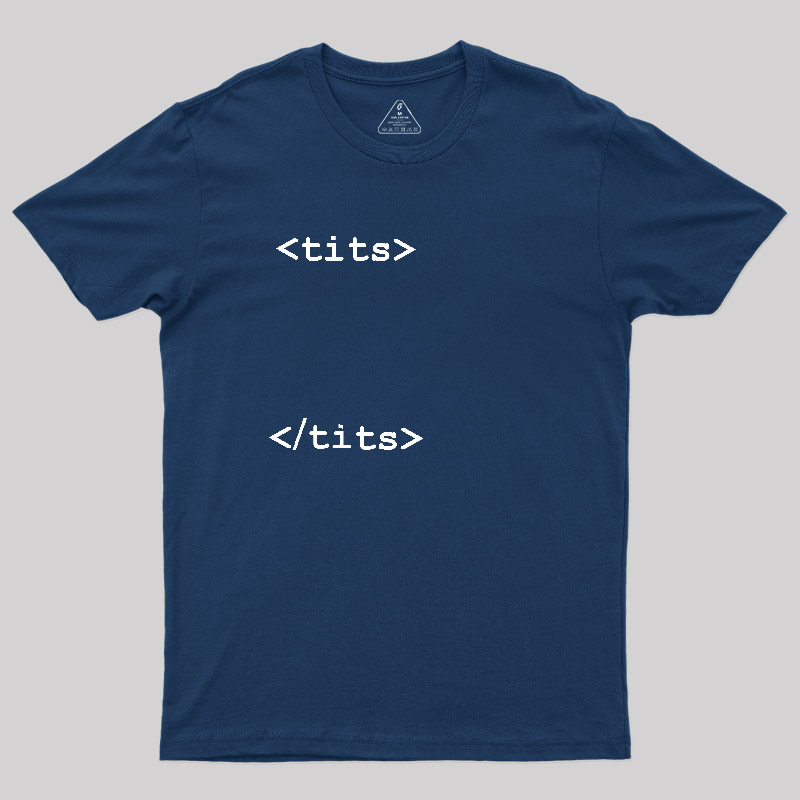 HTML Boobs Tag Geek T-Shirt