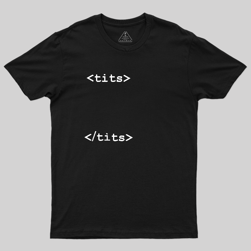 HTML Boobs Tag Geek T-Shirt