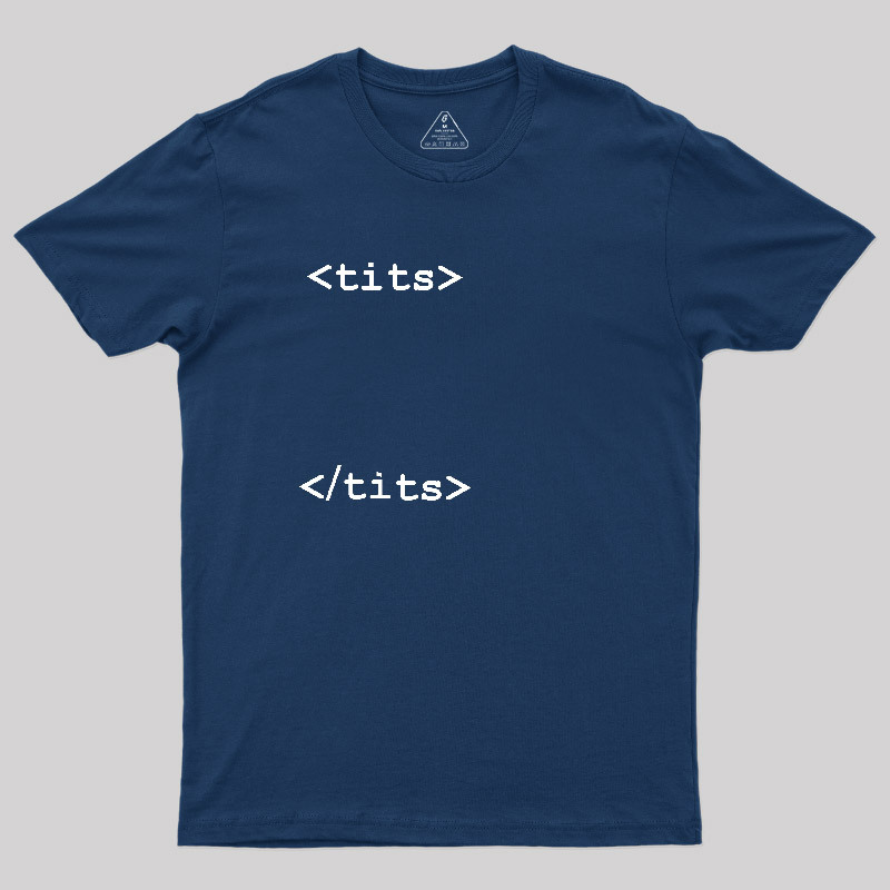HTML Boobs Tag Geek T-Shirt