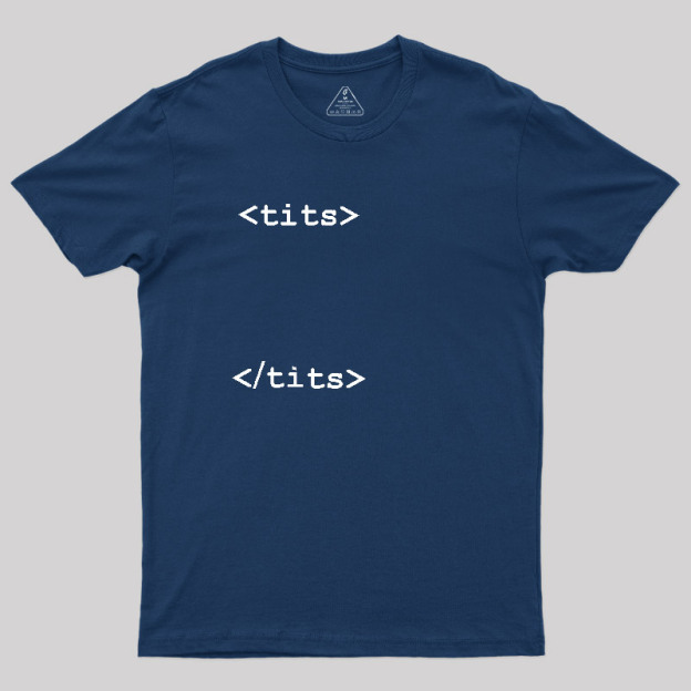 HTML Boobs Tag Geek T-Shirt