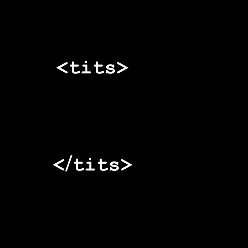 HTML Boobs Tag Geek T-Shirt