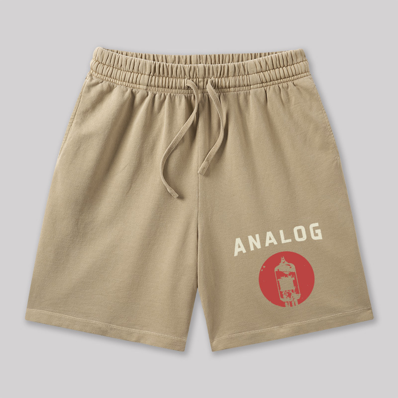 Vacuum Tube Analog Distressed Geeky Washed Shorts