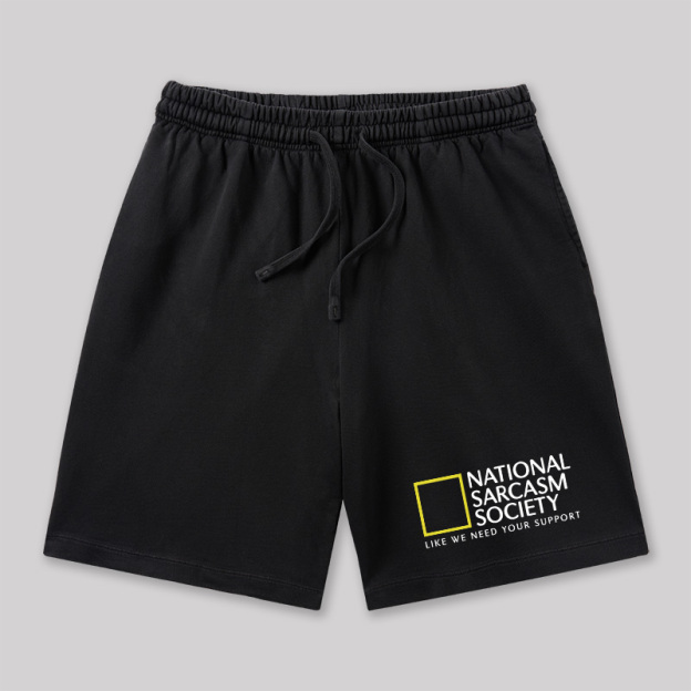 National Sarcasm Society Geeky Washed Shorts
