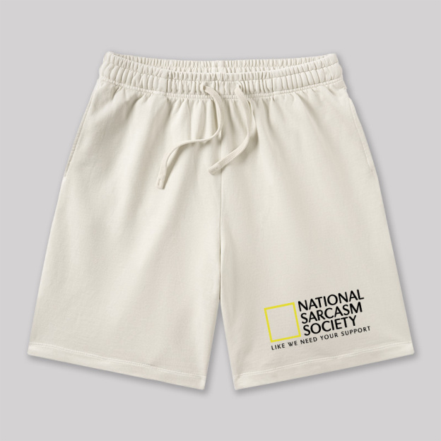 National Sarcasm Society Geeky Washed Shorts