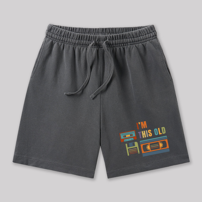 Im This Old Vintage Geeky Washed Shorts