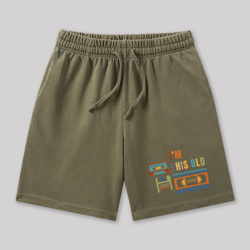 Im This Old Vintage Geeky Washed Shorts