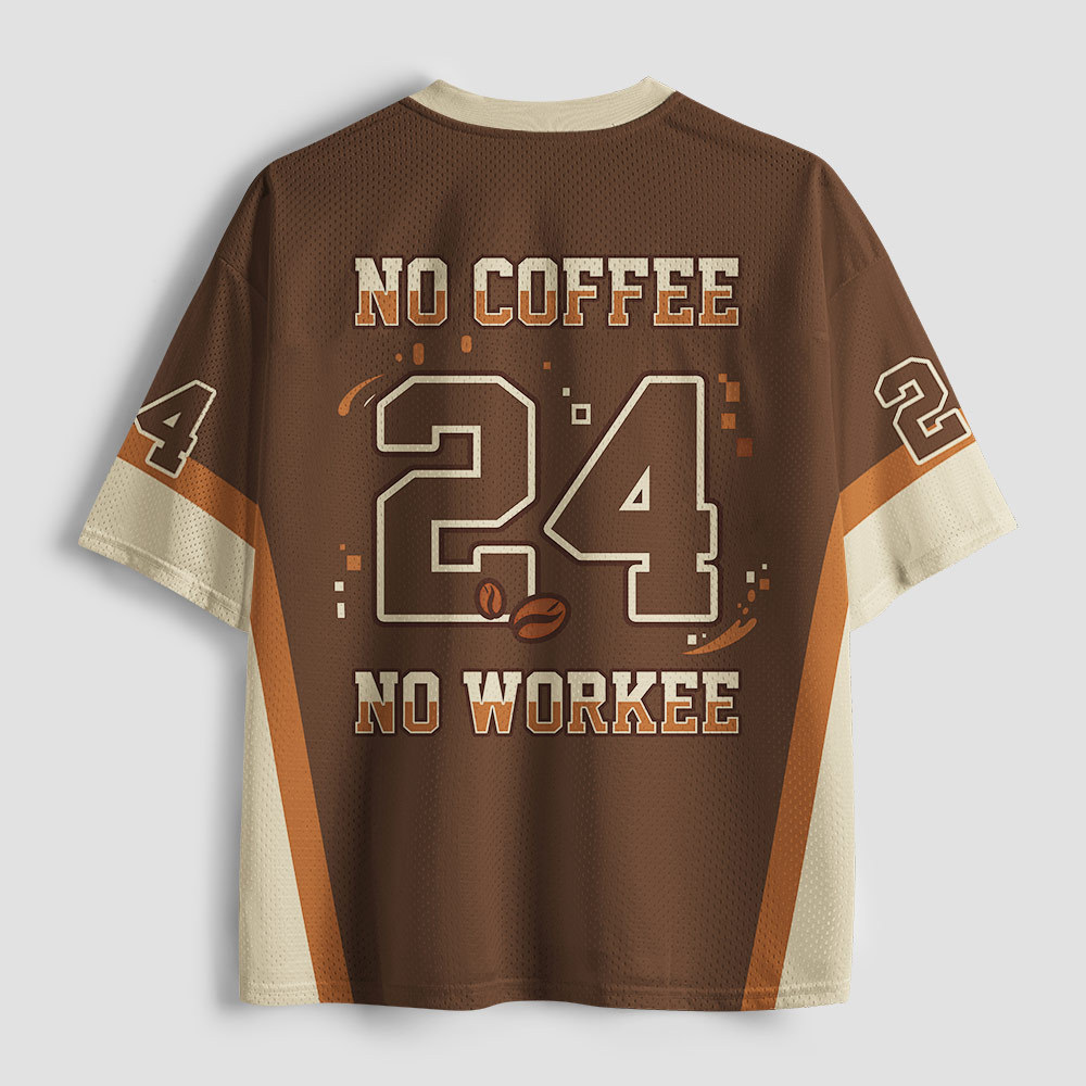 No Coffee No Workee Geek Mesh Jersey