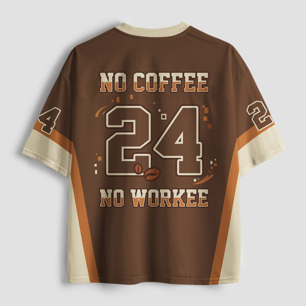 No Coffee No Workee Geek Mesh Jersey