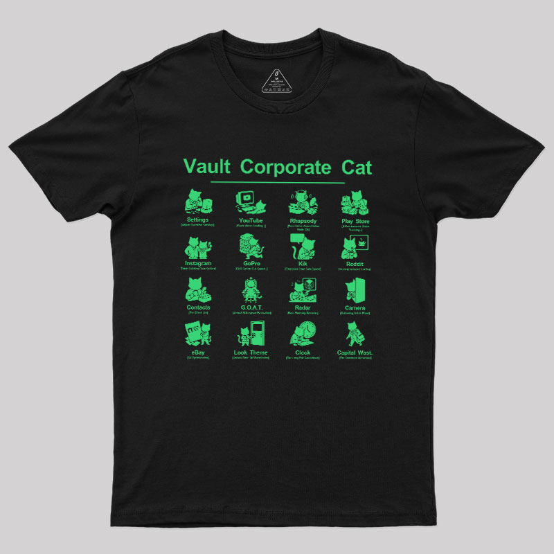 Vault Corporate Cat Geek T-Shirt