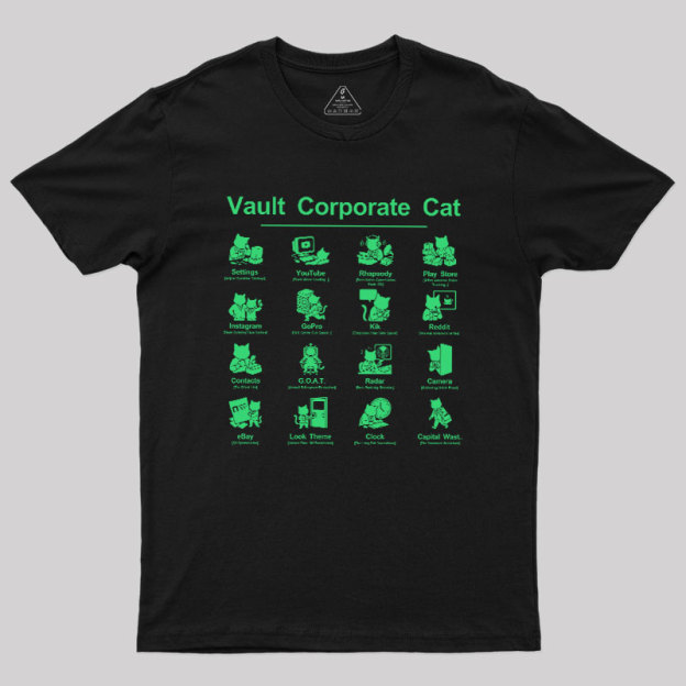 Vault Corporate Cat Geek T-Shirt