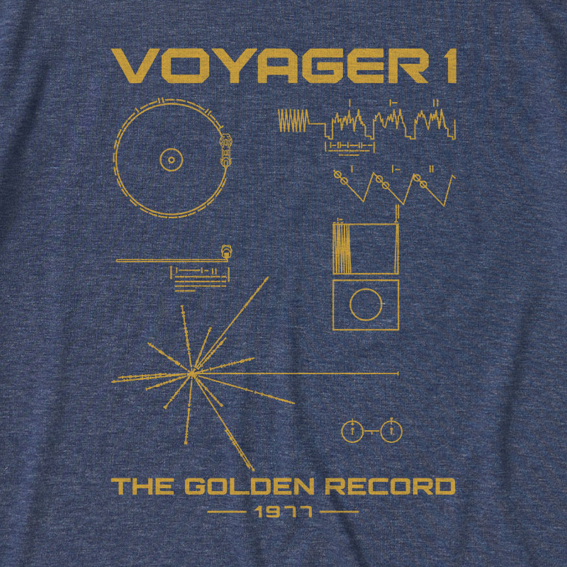The Voyager Golden Record Ultra Soft Heather Tee