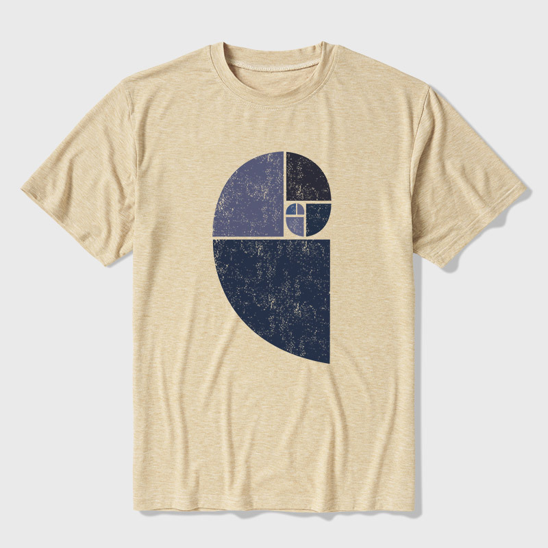 Distressed Fibonacci Spiral Ultra Soft Heather Tee