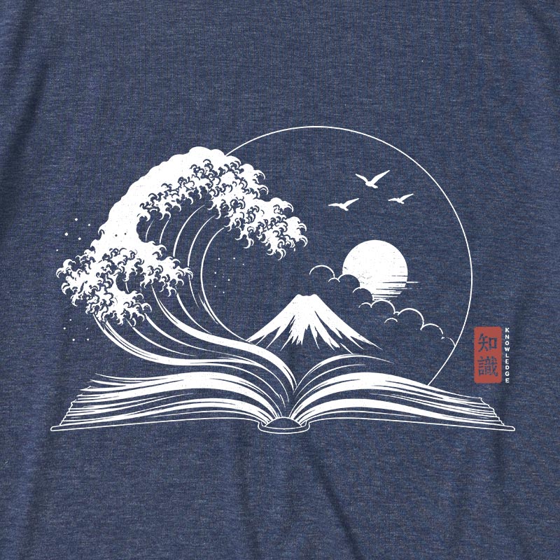 The Great Wave of Knowledge Ultra Soft Heather Tee