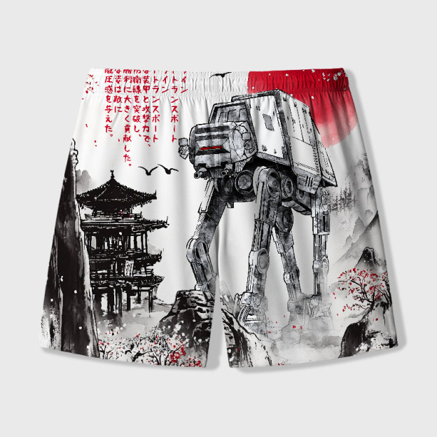 Ink Walker Geek Hawaiian Swim Trunks