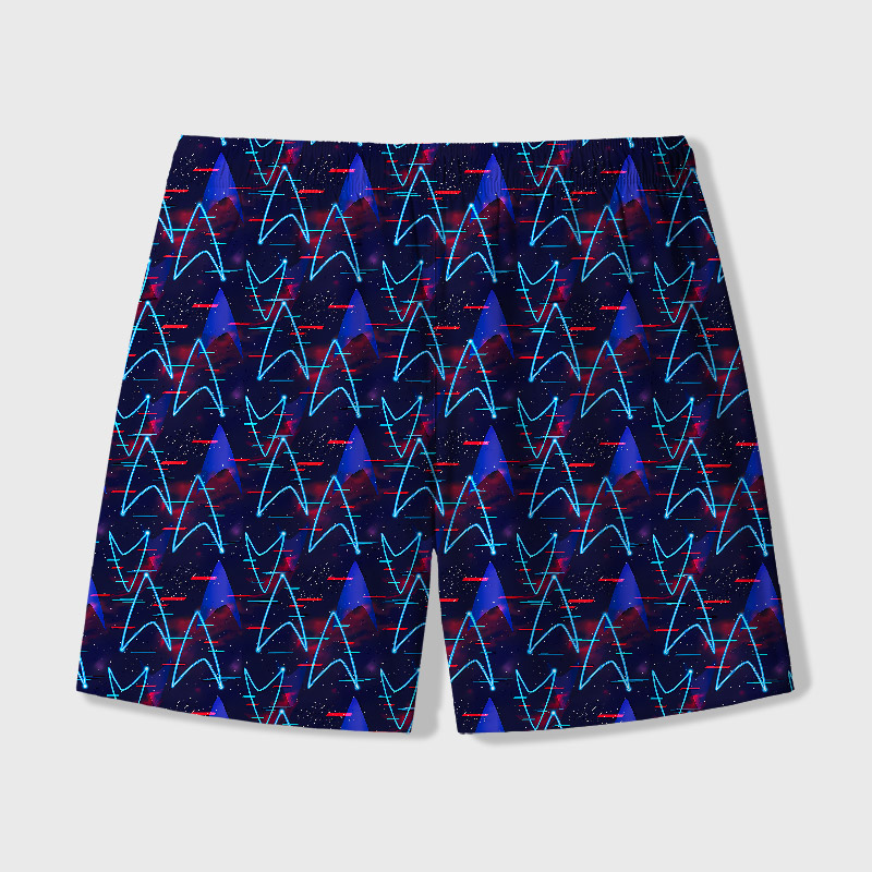 Scifi Space Icon Geek Hawaiian Swim Trunks