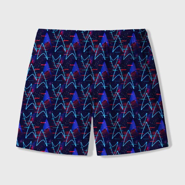 Scifi Space Icon Geek Hawaiian Swim Trunks