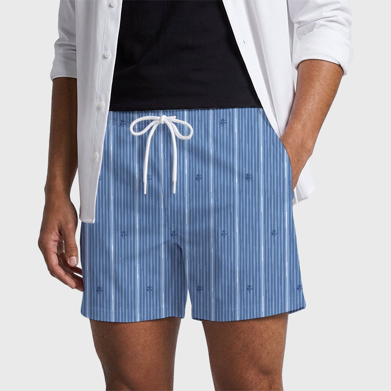 The Striped Dungeon Sentinel Geek Hawaiian Swim Trunks
