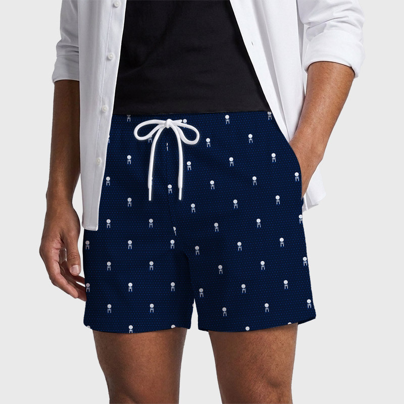 USS Enterpris Icon Geek Hawaiian Swim Trunks