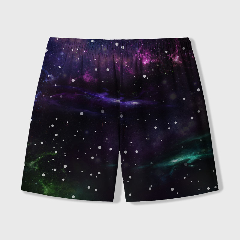 Beautiful Nebula Outer Space Geek Hawaiian Swim Trunks