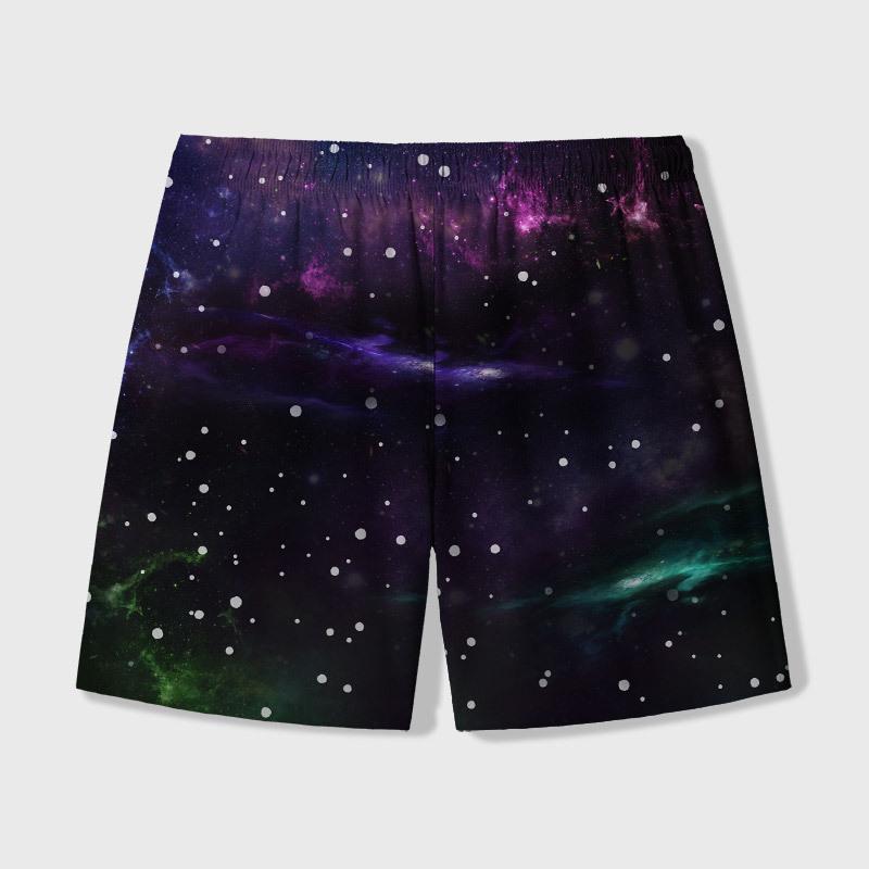 Beautiful Nebula Outer Space Geek Hawaiian Swim Trunks