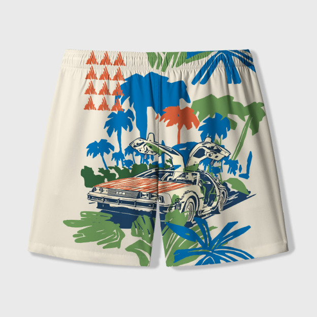 Go To The Future Geek Hawaiian Swim Trunks