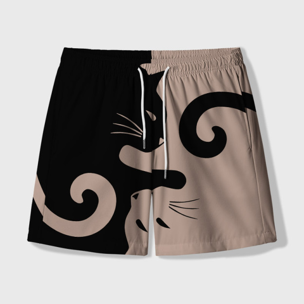 Cats Rule Geek Hawaiian Swim Trunks