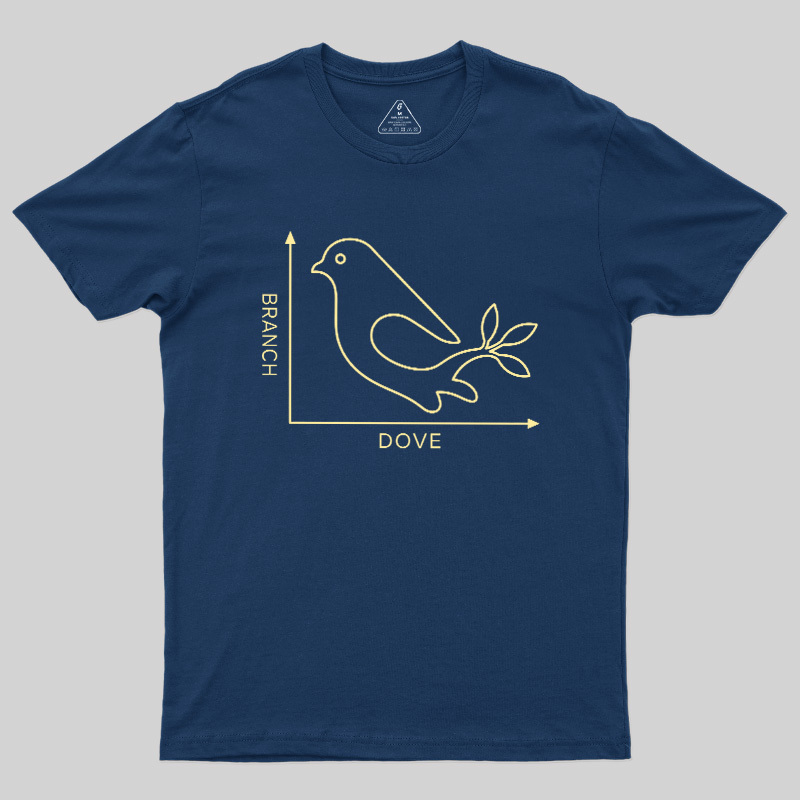 Dove Branch Coordinate Graph Geek T-Shirt