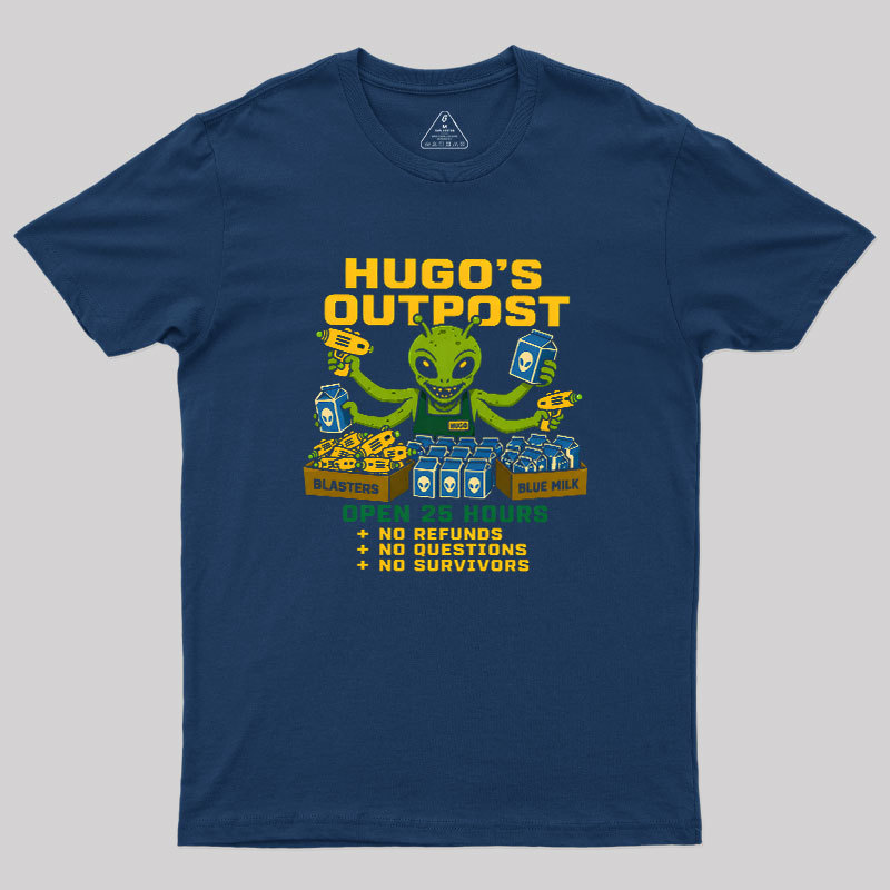Blue Milk Alien Grocery Store Geek T-Shirt