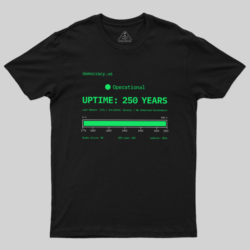 Nation System Uptime Dashboard Geek T-Shirt