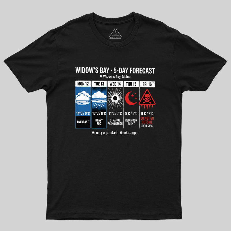 Spooky 5 Day Weather Forecast Geek T-Shirt