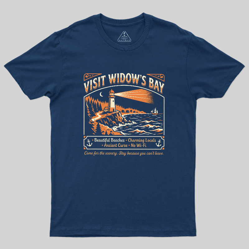 Cursed Coastal Town Vintage Travel Geek T-Shirt