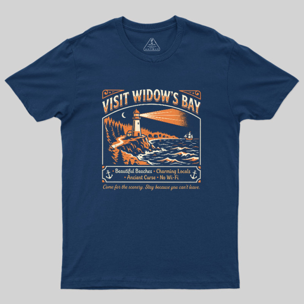 Cursed Coastal Town Vintage Travel Geek T-Shirt