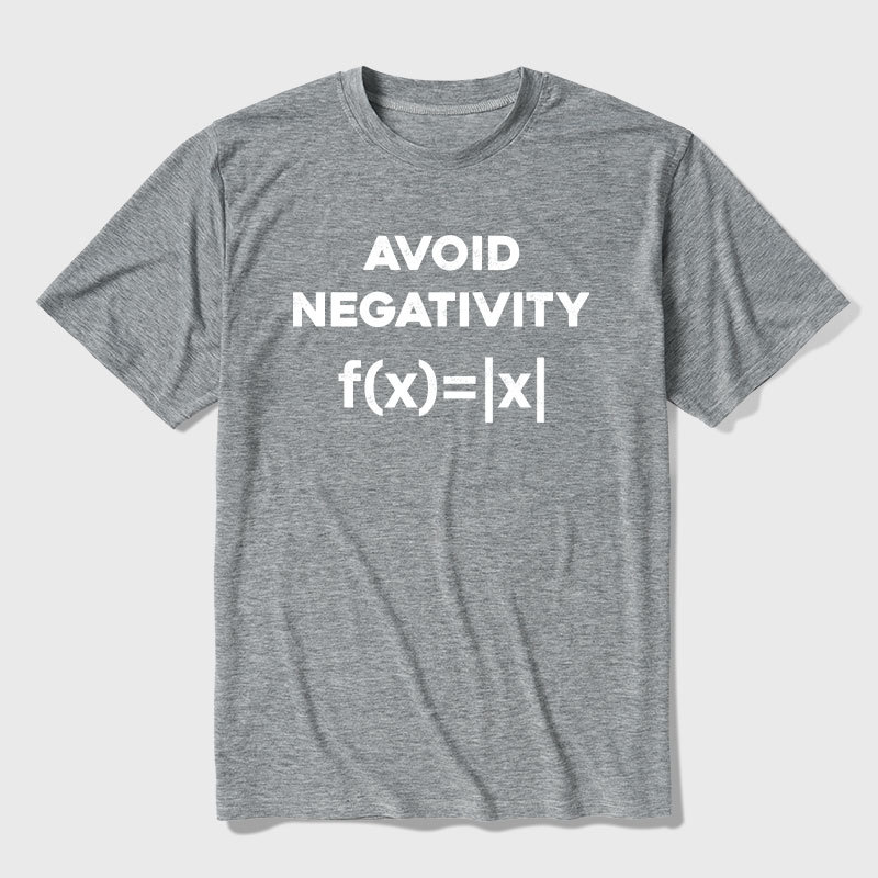 Avoid Negativity Math Ultra Soft Heather Tee