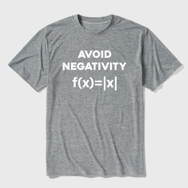 Avoid Negativity Math Ultra Soft Heather Tee