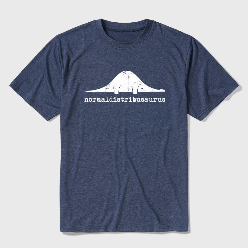 Normal Distribution Dinosaur Ultra Soft Heather Tee
